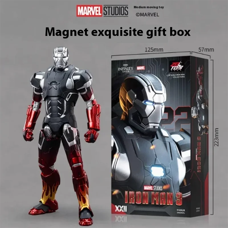 Marvel zdtoys homem de ferro 1/10 mk24 mk22 mk41 mk47 figuras de ação modelo brinquedos anime periférico crianças presente aniversário