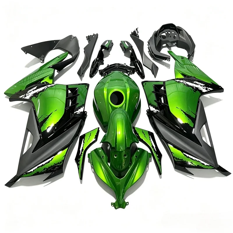 Motorcycle Fairing Kit Suitable for Kawasaki Ninja 250 Ninja 300 13-17 EX250 EX300 2013-2015 2016 2017 Fairing Metallic green