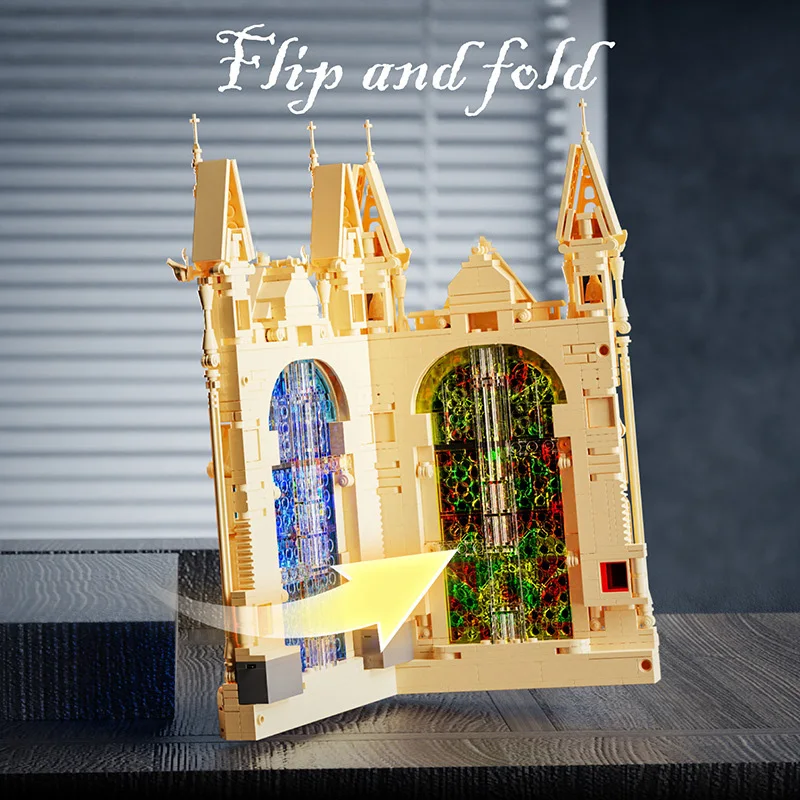 iDEA Movie Architecture Building Block Church Window Decorations Construction Bricks Educational Toys With Light For Gifts