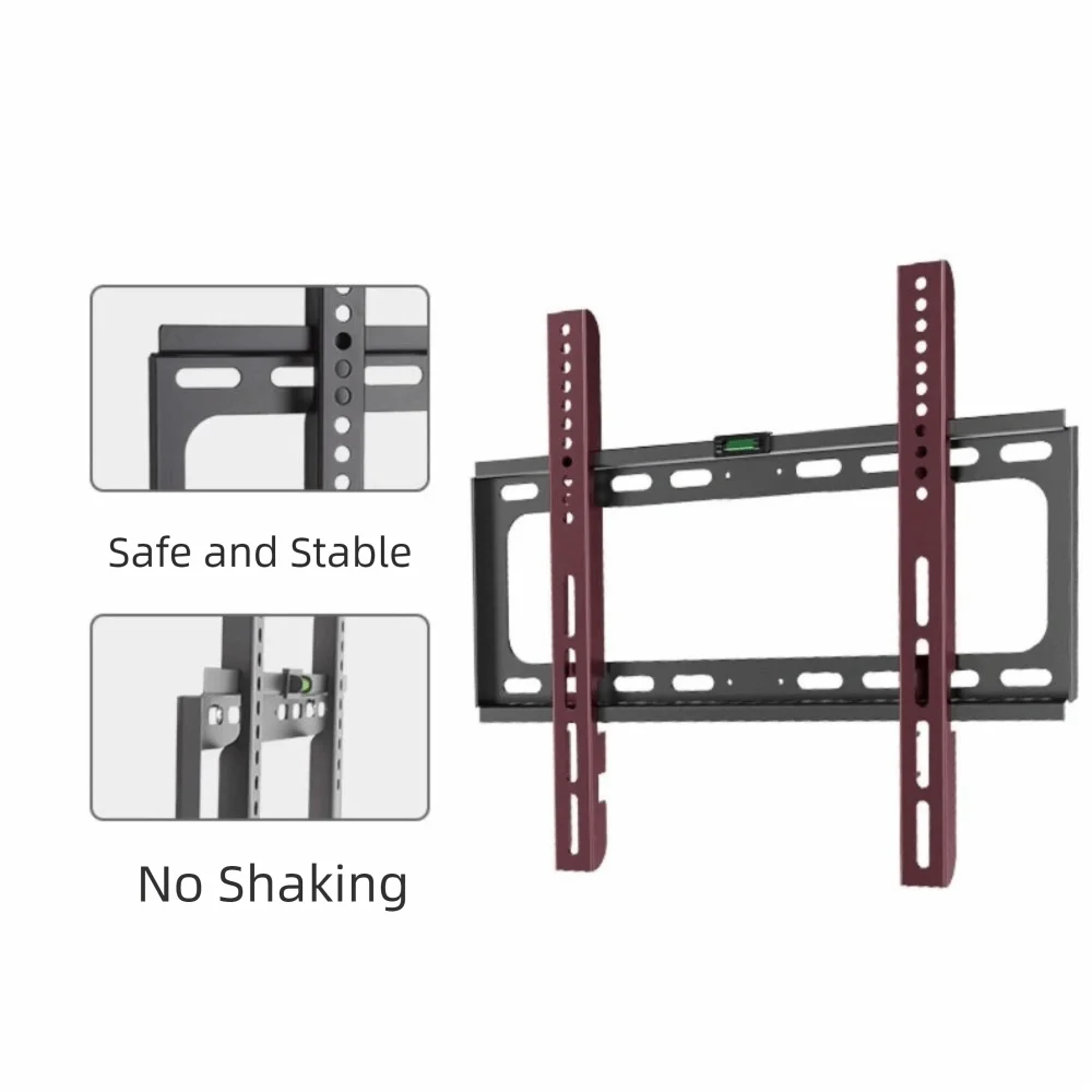 Practical Metal TV Wall Mount Fixed Fixed Mount Rust Prevention Universal TV Bracket Space Saving TV Stand Holder Home Use