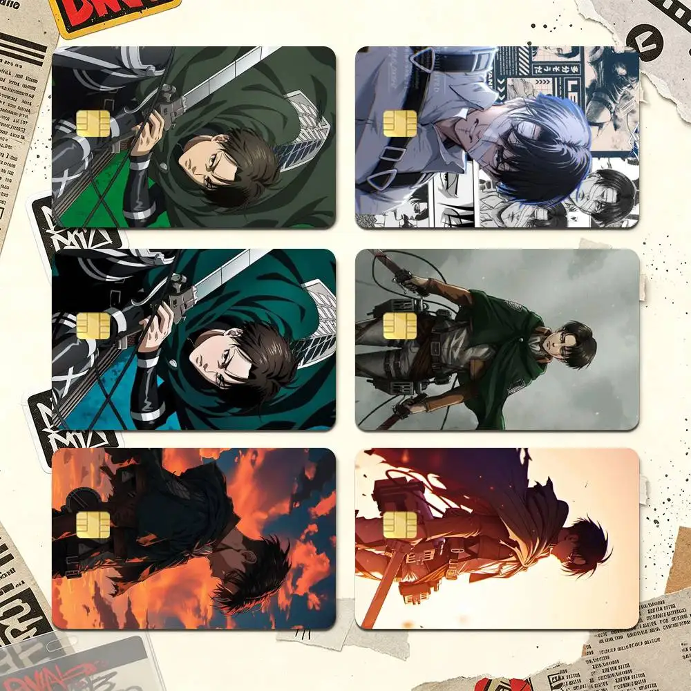 Attack on Titan Levi Ackerman Credit Card HD Stickers Easy to replace, change card style anytime as you like
