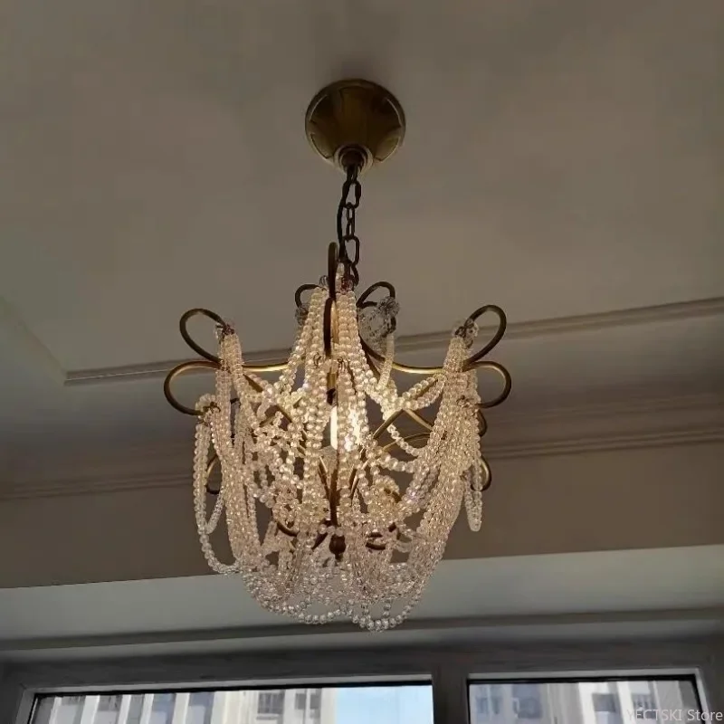 Ghjuyiumol lingluo nuvem pingente de cristal, luz francesa luxo arte convidado restaurante pavilhão escada duplex quarto luz