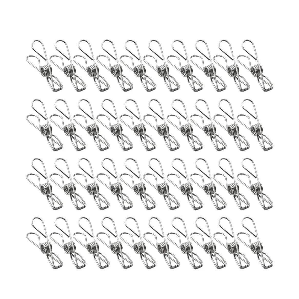 40 PCS Clothespins Sock Pins Stainless Steel Metal Clothes Pins for Outdoor Clothesline Pictures Home Office Document