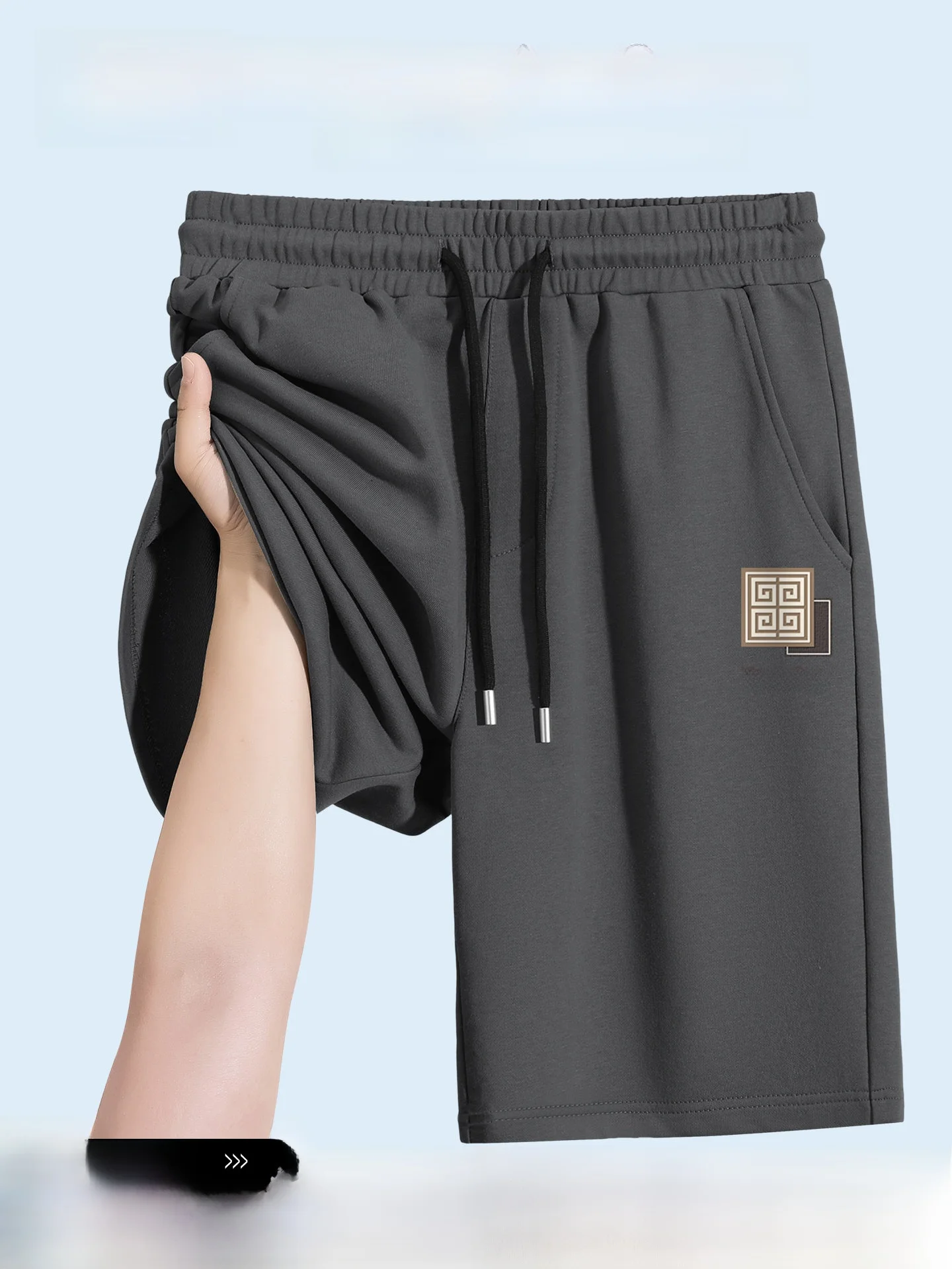 

Bla Cotton Running orts Men's Summer Outdoor Fitn Breathable Loose Five-Quarter Length Spor Casual Straight Leg Pants