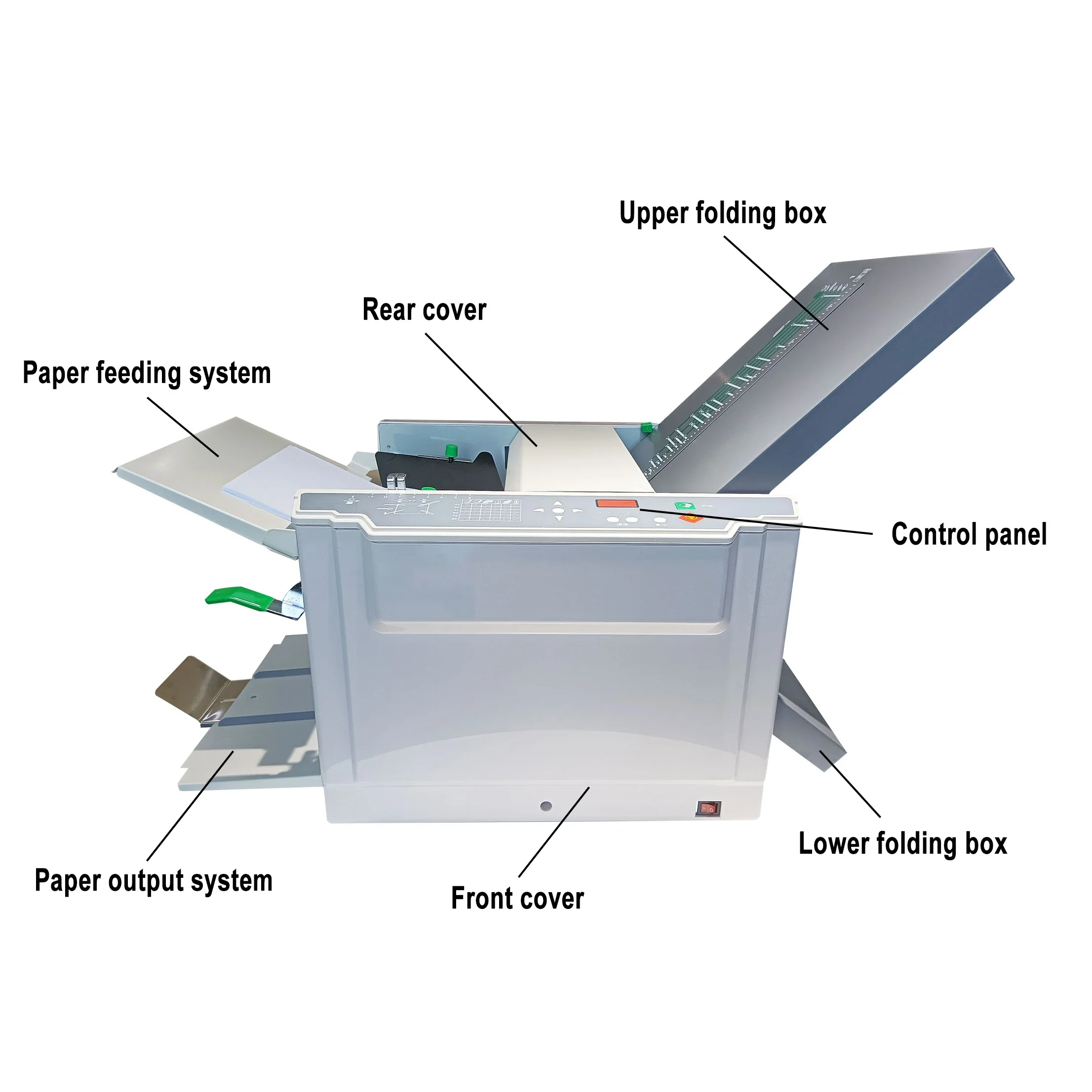 Z-298A A3 A4 Fully Automatic High Speed Electric Paper Folding Machine for Booklet Envelope Folder Single Fold Double Fold