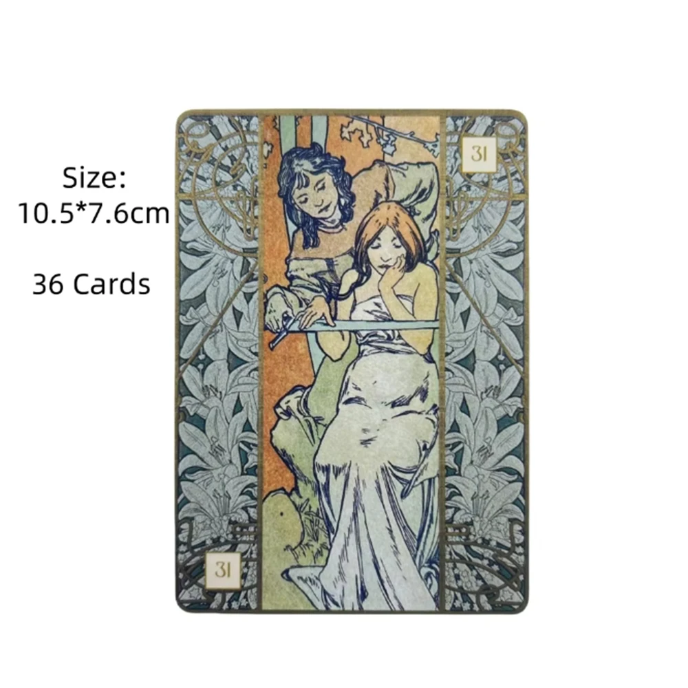 Alfons Maria Mucha Oracle Cards Divination Deck English Vision Edition Tarocchi Gioco da tavolo