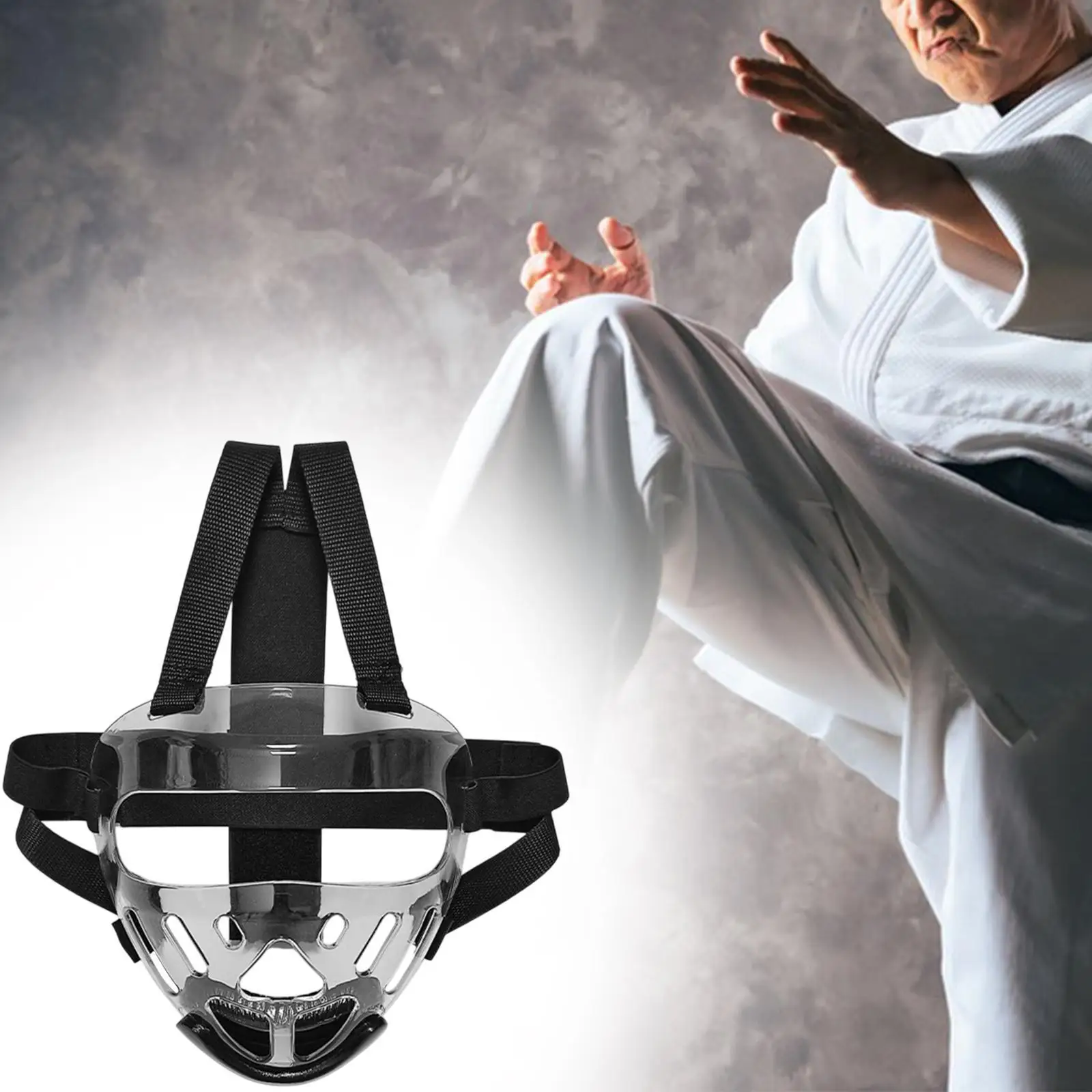 Taekwondo Mask Removable Protective Face Cover for Karate Sparring Fighting