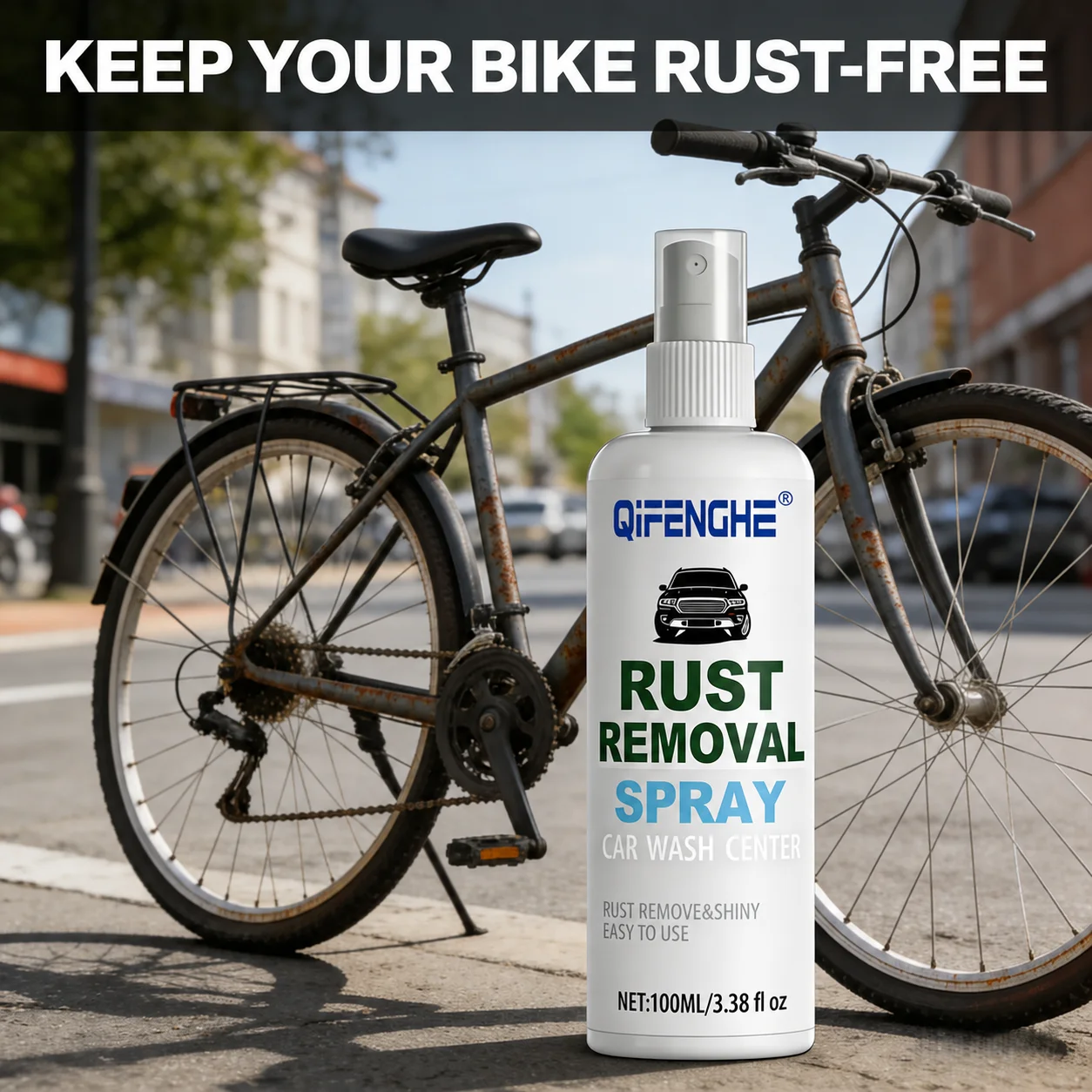 Auto Rust Remover Spray 100ml Penetrating Metal Cleaner Loosen Corroded Bolts Nuts Screws Car Chassis Underbody Maintenance Care