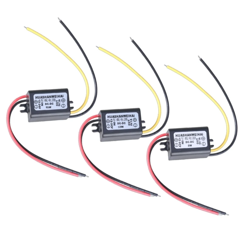 وحدة إخراج DC12V-24V إلى 5V تقلل الفولتية ومنظم محولات طاقة السيارة
