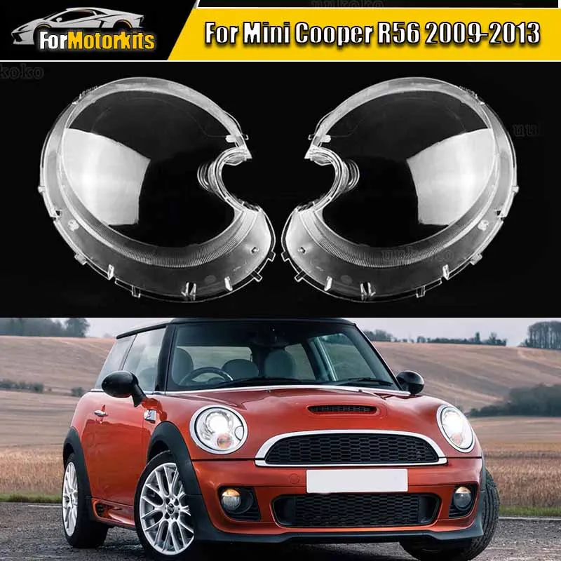 

Для BMW Mini Cooper R56 (2-дверный, 2009-2013) — пара прозрачных крышек фар, замена рассеивателей передних фар