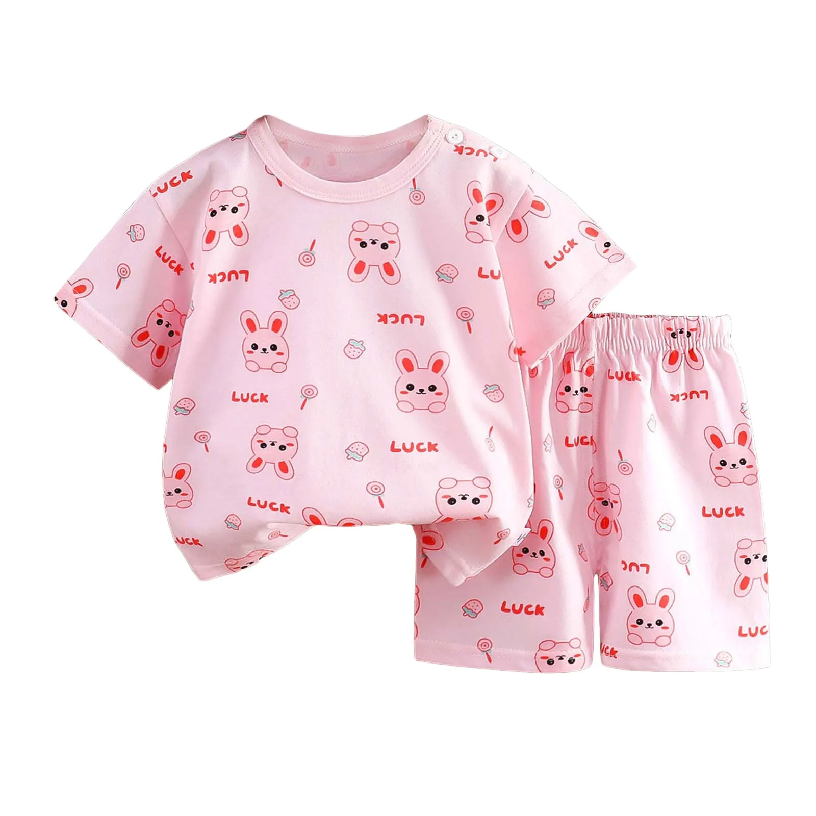 

Boys 4t Summer Clothes Boys Comfortable Short Sleeved Twopiece Set With Cute Cartoon Print Set for Toddler Boys