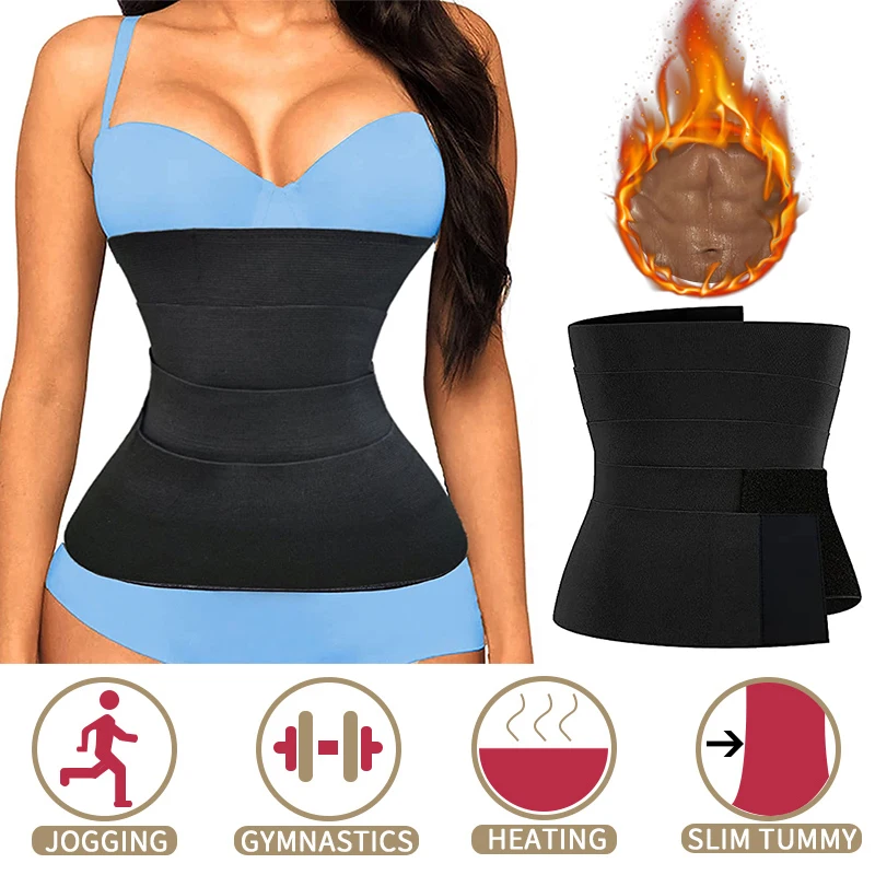 Waist Trainer for Women Tummy Wrap Waist Trimmer Belt Slimming Body Shaper Plus Size Invisible Wrap Waist Trainer Waist Support