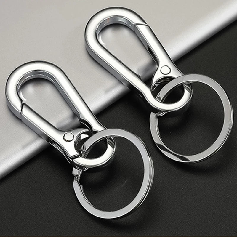 Personalized Lettering Keychain Men Key Chain Key Ring Waist Hanged Key Holder For Car Plate Number Logo Anti-lost Keyring