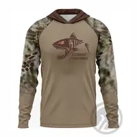 GG UPF 50+ Camisas de pesca con capucha de manga larga, sudaderas de secado rápido, camisetas de pesca transpirables con protección UV para hombres