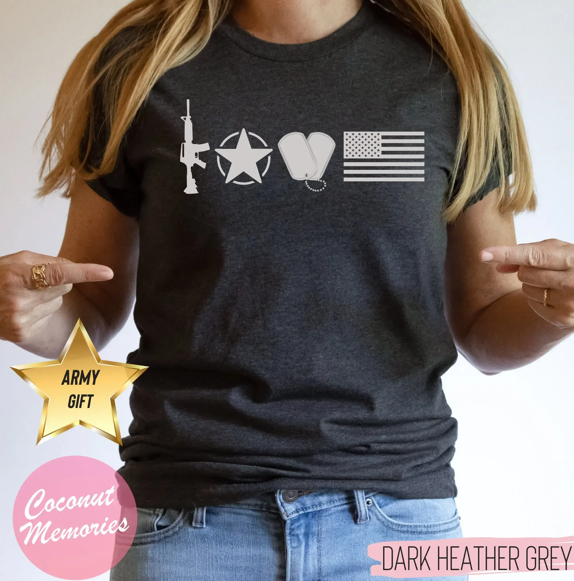 Camiseta Army Love, esposa de soldado, mamá, soldados, yo, mi hija