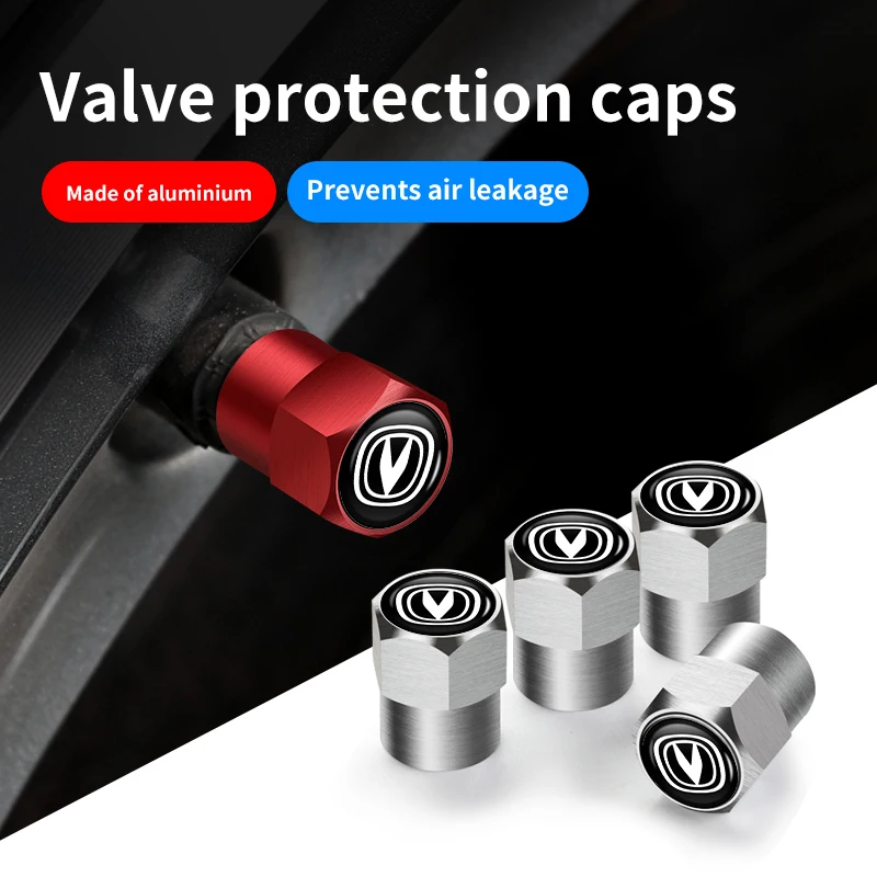 4Pcs Car Logo Wheel Tire Valve Stem Caps Cover For Changan CS75 CS35 CS15 CS95 RAETON CX70 CS55 EADO CX20 CS15EV Accessories