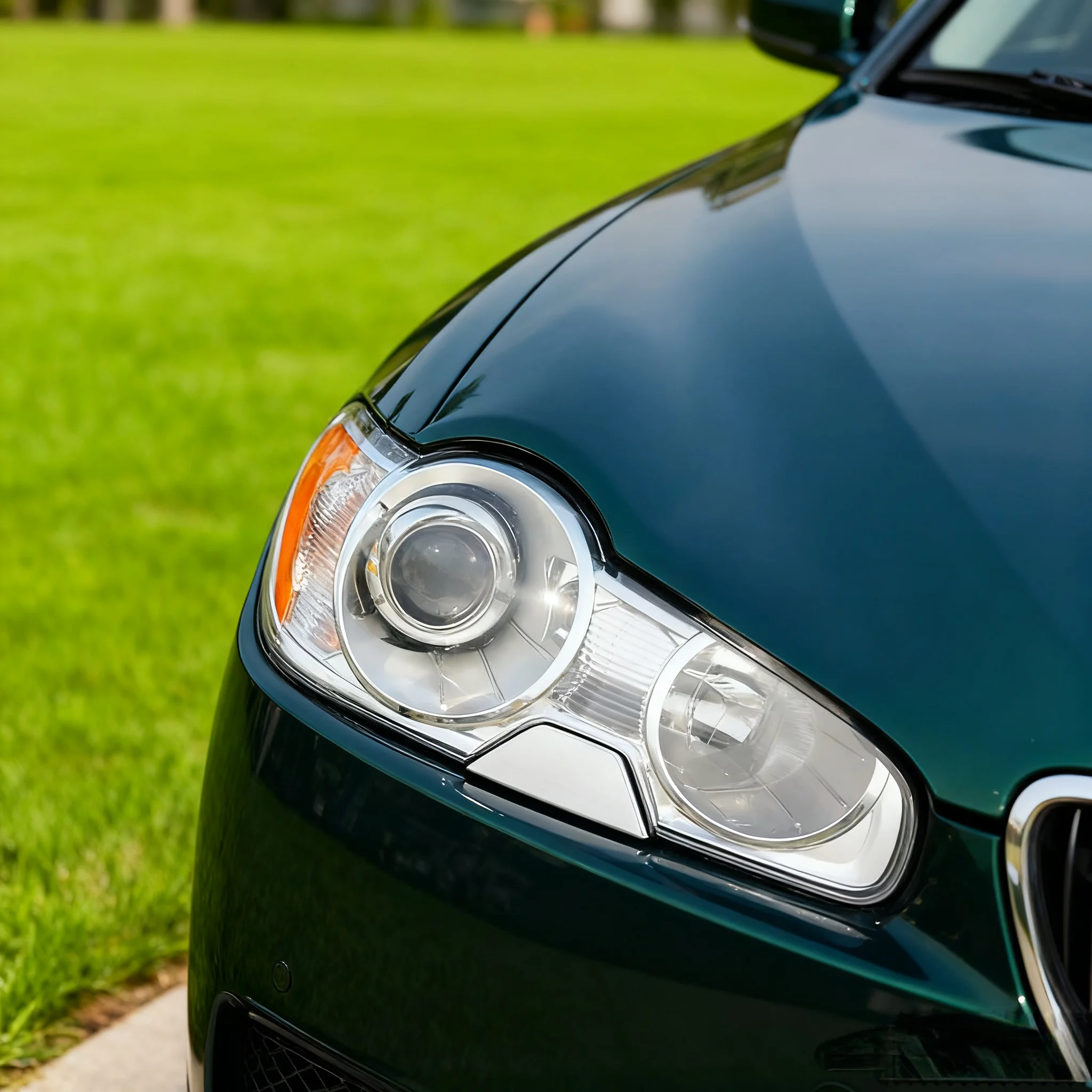 غطاء المصباح الأمامي للسيارة كشافات عدسة شفافة أباجورة قذيفة استبدال الزجاج الأصلي لجاكوار XF 2008 2009 2010 2011 X250 #4