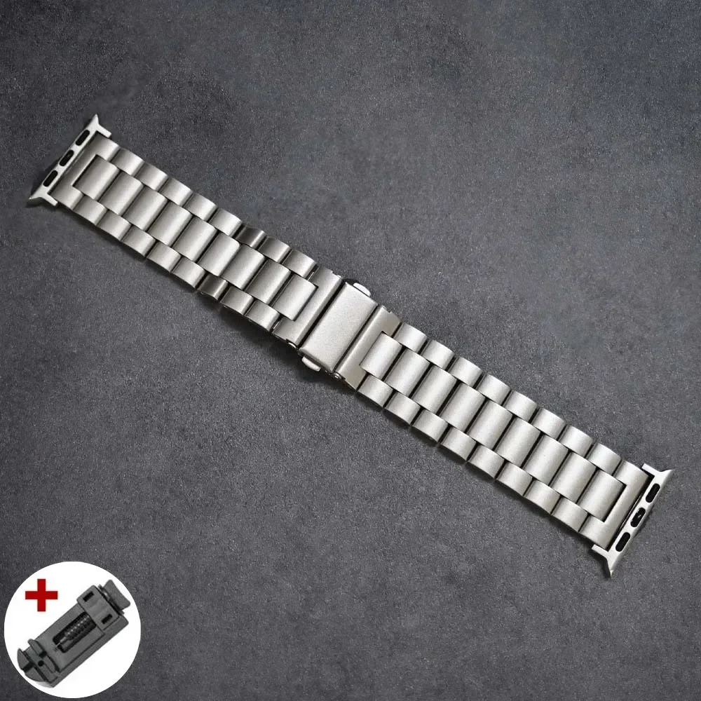 애플 워치용 스테인리스 스틸 밴드, 럭셔리 비즈니스 팔찌, IWatch Ultra2 49mm 시리즈 9 8 7 6 5 4 SE, 42mm, 44mm, 45mm, 38mm, 40mm, 41mm