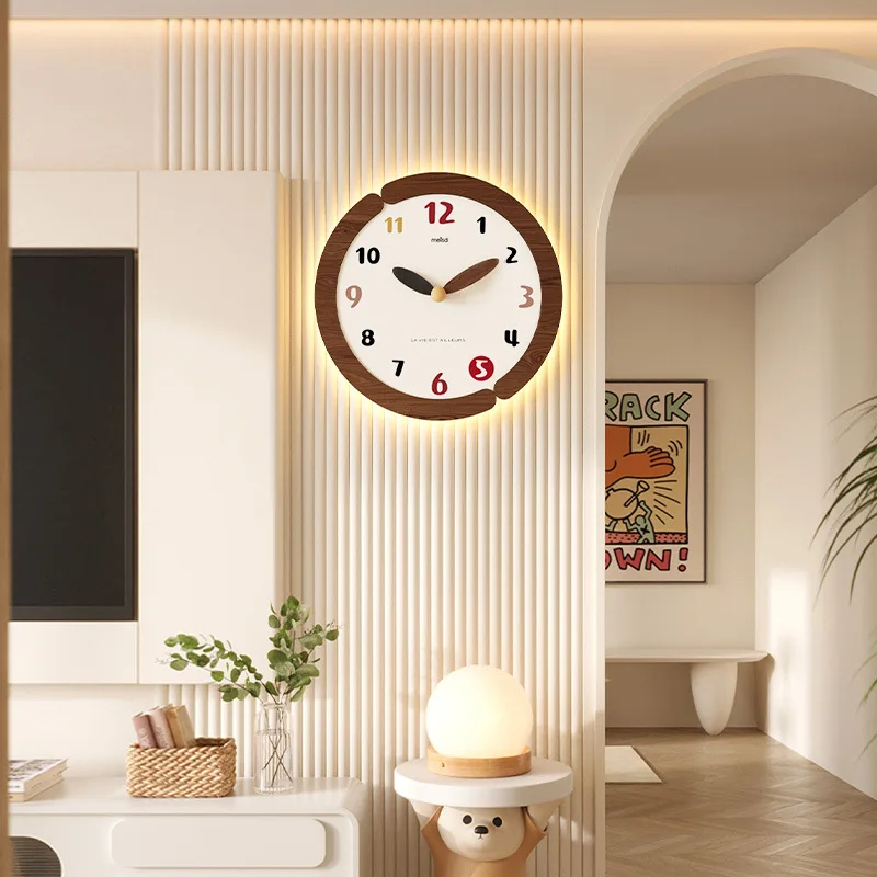 Creative Maillard cream style wall clock living room home antique clock