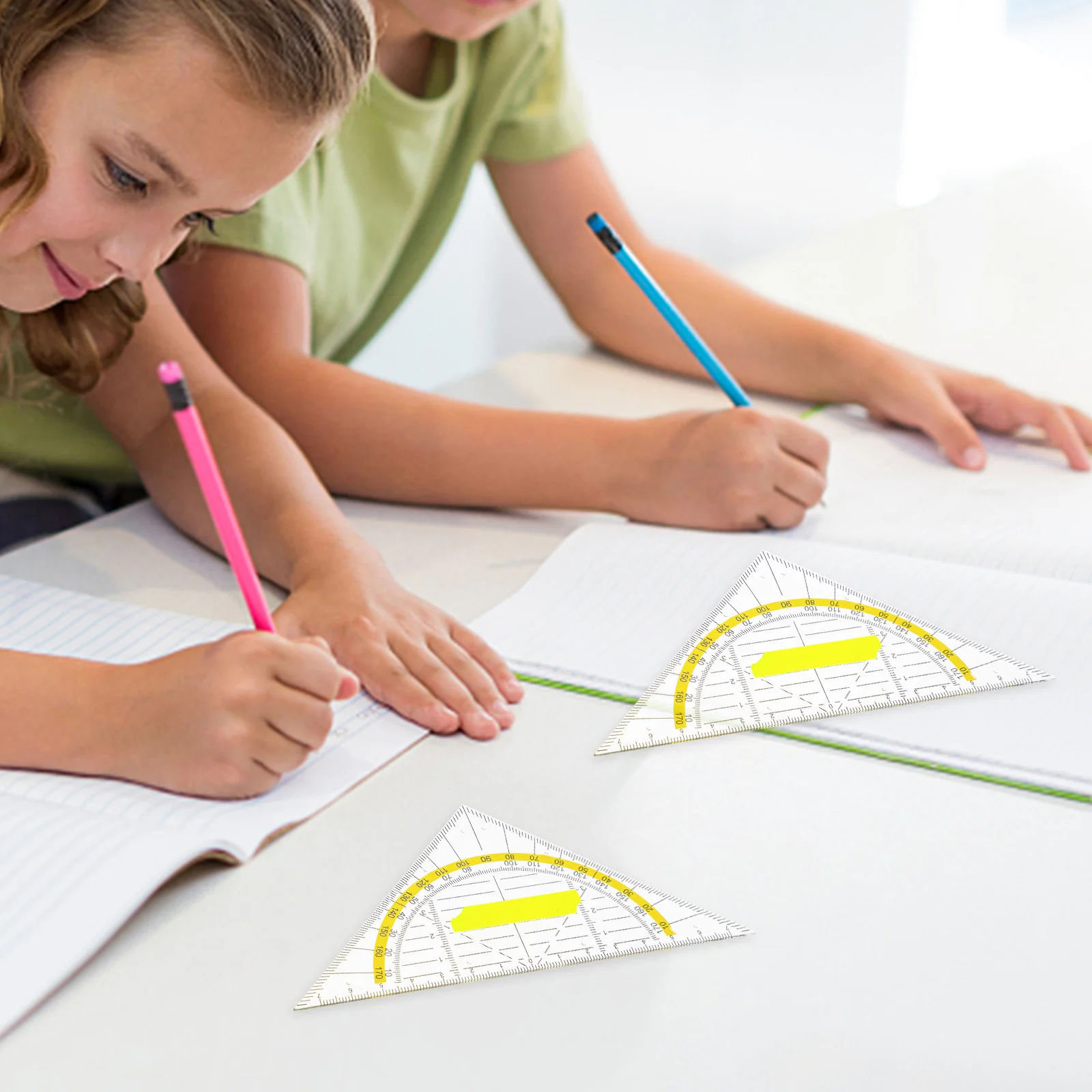 6 Pcs Multifunctional Triangle Ruler Drawing Rulers Measuring Tools Measurement Rules Geometric Plastic