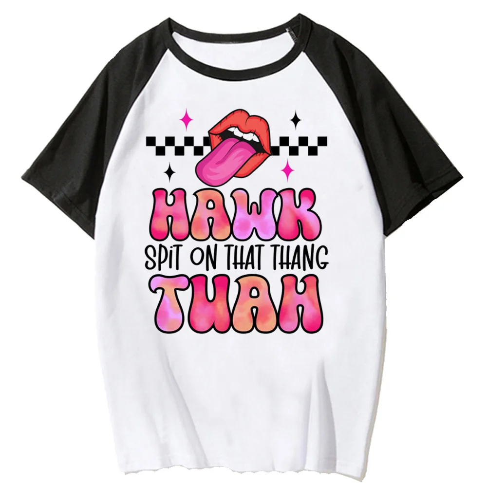 

Hawk Tuah Tee women harajuku Japanese designer tshirt girl comic clothes