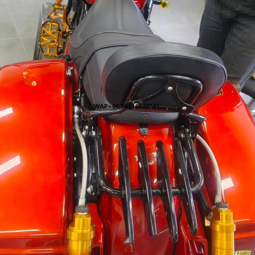 HD Touring Models Luggage Rack Backrest Including 4-Point Docking for 14-Later Street Glide Road Glide Motorcycle