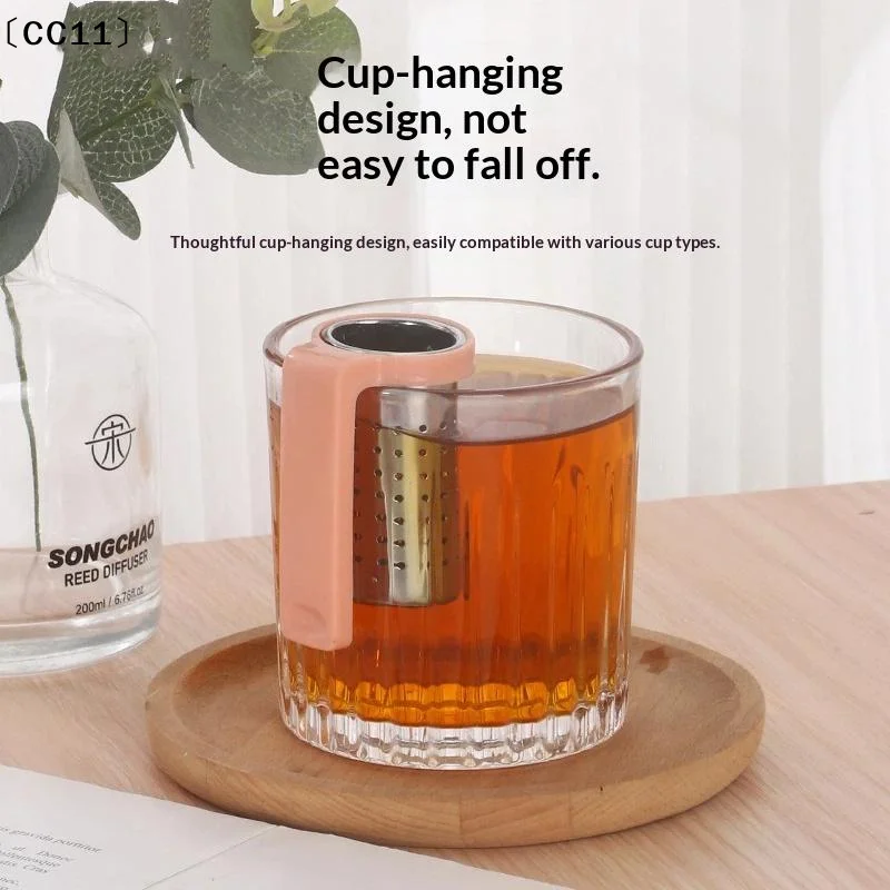 Stainless Steel Clip Hanging On Cup Tea Strainer Cup Clamp Tea Infuser With Handle Fine Filter For Home Office Daily〔CC11〕 view 2