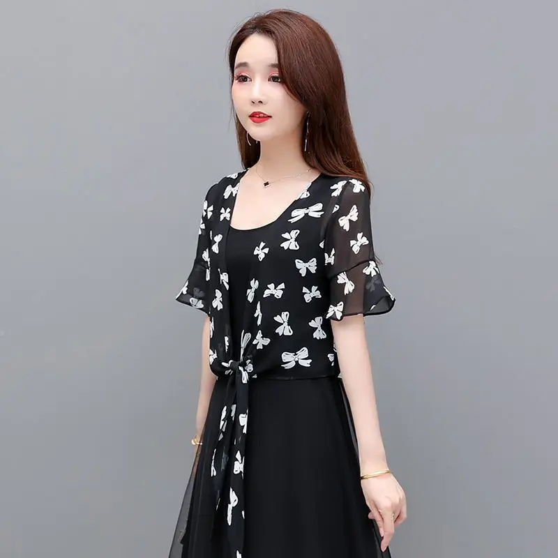 女性用プリント日焼け止め服、女性用シフォントップス、多用途の小さなショールジャケット、薄いスタイル