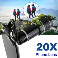 20X Zoom HD Universal Smartphone Optical Camera Telephoto Clip Telescope Lens