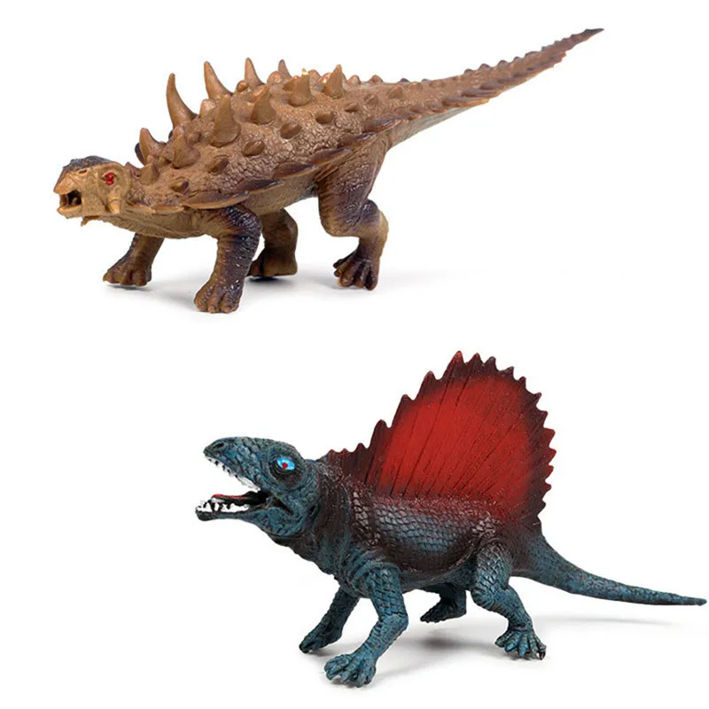 Jurassic Dinosaurs Tyrannosaurus Rex Triceratops Brachiopterosaur Pterosaur Spinosaurus Model Action Figures Collection Kids Toy