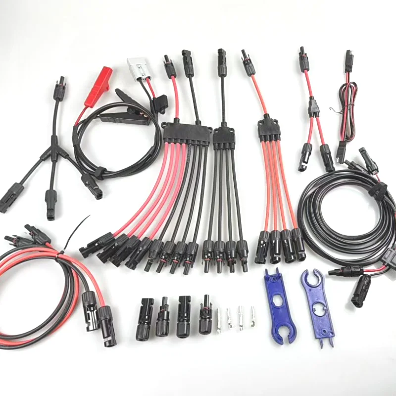 MC Y Branch Connector 2 to 4 6 8 Way Solar Panel Parallel Cable 1000V IP67 Waterproof Male Female PV Photovoltaic Adapter Cable