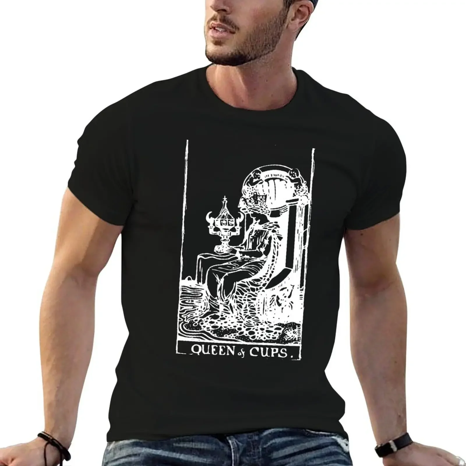 

The Queen of Cups Tarot T-Shirt graphics customs design your own quick-drying new edition funny t shirts for men