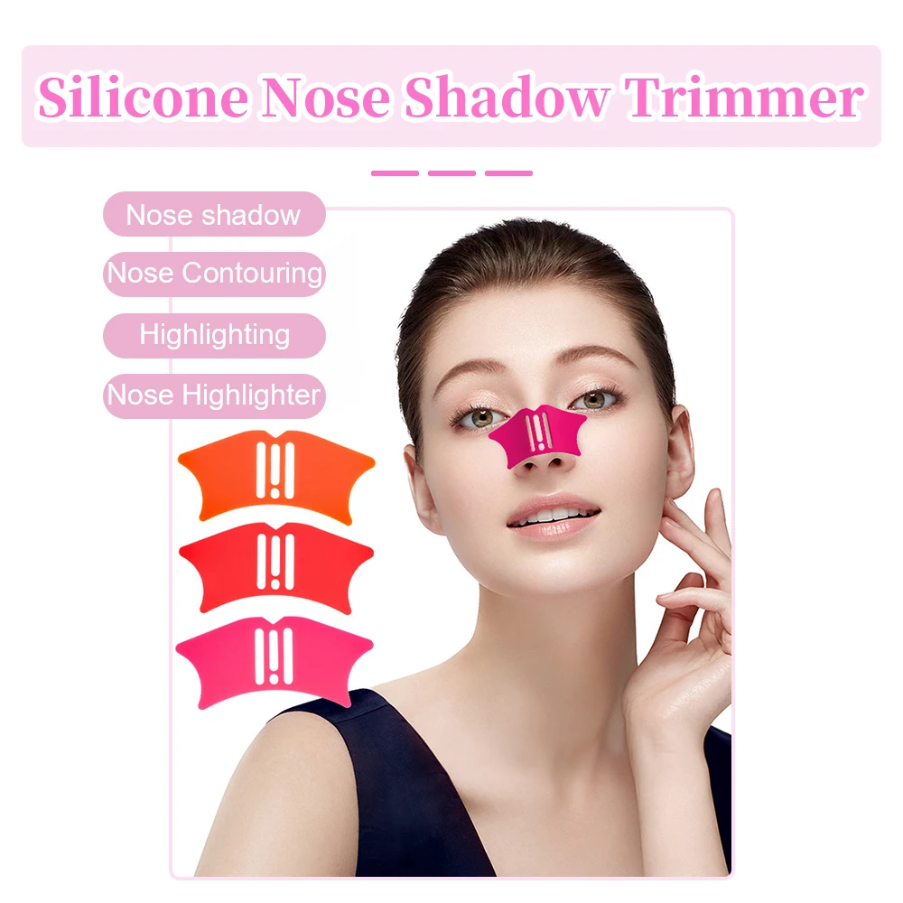 Silicone Nose Shadow Tool Nose Contour Stencil Multifunctional Eyeliner Assist Eyelash Extension Pads Makeup Helper Makeup Tools