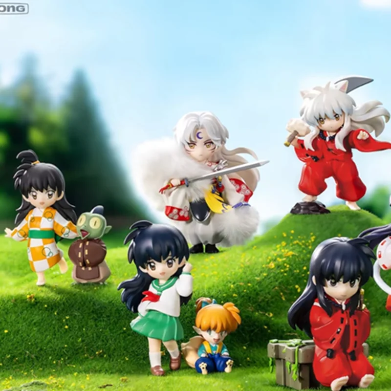 Genuine Gomg Bright Inuyasha Collaboration Figure Blind Box Sesshōmaru Anime Figure Inuyasha Mystery Box Model Ornament Gift