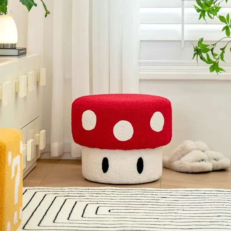 MOMO Creative Mushroom Short  Cute  Home Sofa Sitting Small Household Entrance Door Shoe Changing Stool