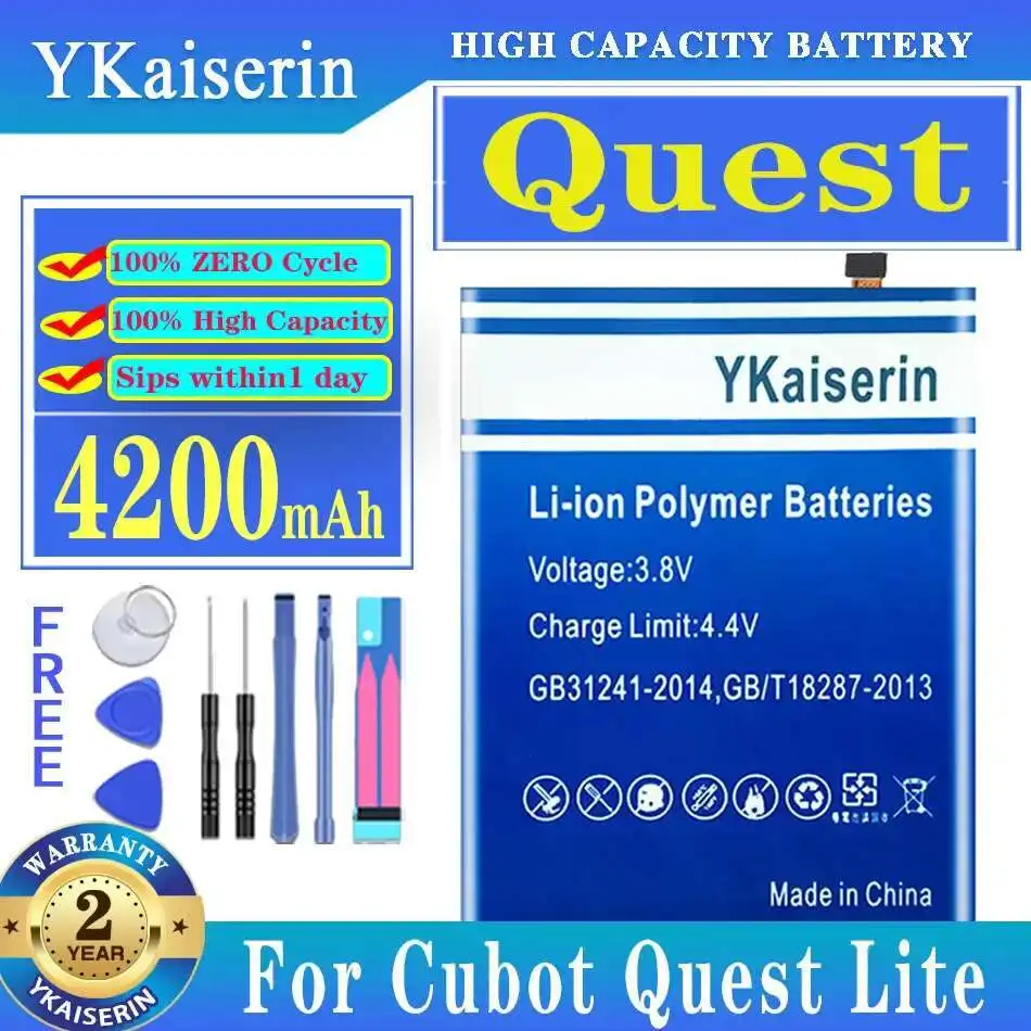 

Mobile Phone Battery 4200mah For Cubot Quest Cellphone IP68 Sports Rugged Phone Helio P22 Octa-Core 5.5"r For Cubot Quest Lite