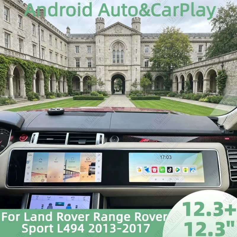 Three-Screen Android 15 Car Radio Carplay For Land Rover Range Rover Sport L494 2013-2017 Video Player DSP Interaction Auto GPS