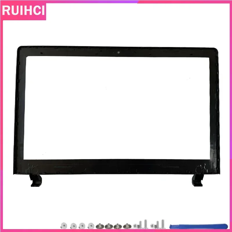 ل Ideapad 100-15 100-15IBY B50-10 كمبيوتر محمول جديد LCD الغطاء الخلفي الإطار الأمامي LCD مفصلات L & R إطار الغطاء الخلفي العلوي الإسكان الأسود