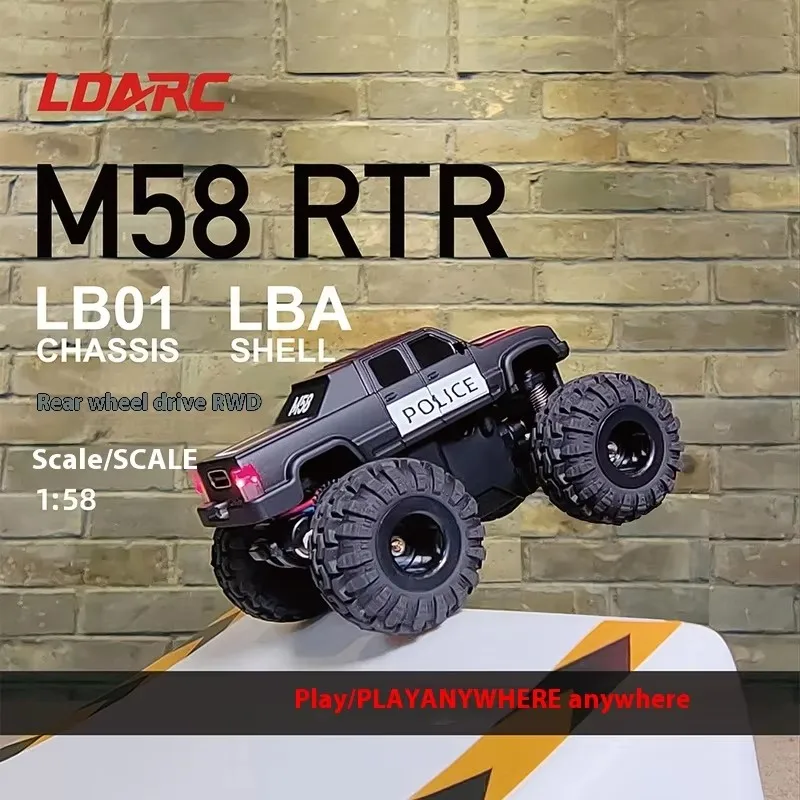 LDARC M58 1/58 RTR 2.4GHz Miniature Bigfeet Car Desktop Climbing Car Parent Child Interactive Simulation Model Toy