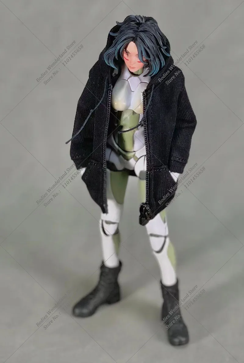 Pull de rue à capuche avec fermeture éclair, sweat-shirt d'extérieur, veste pour femme de 6 pouces, costume Mobile, figurine d'action pour fille, échelle 1/12