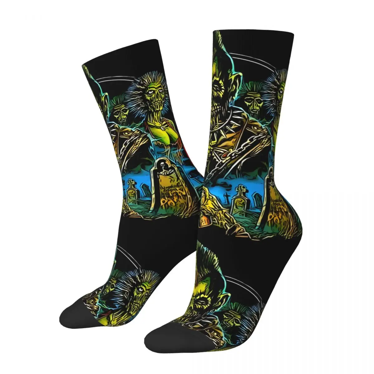 

Vintage Grave Men's compression Socks Unisex R-Return Of The Living Dead Harajuku Pattern Printed Novelty Crew Sock