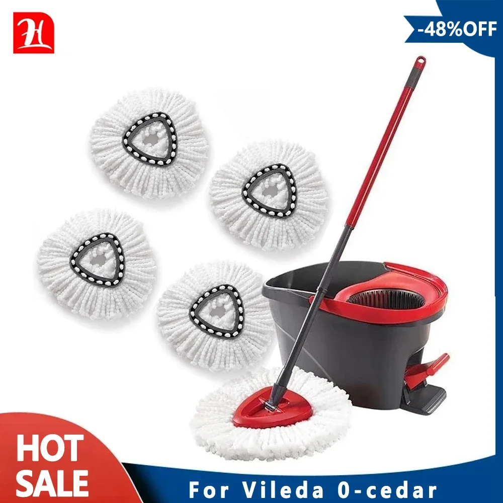 Wkłady do mopa Spin White Mop Head Cloth Wymienna ściereczka z mikrofibry Wymienna głowica do mopa Vileda O-cedar Wymienne głowice do mopa