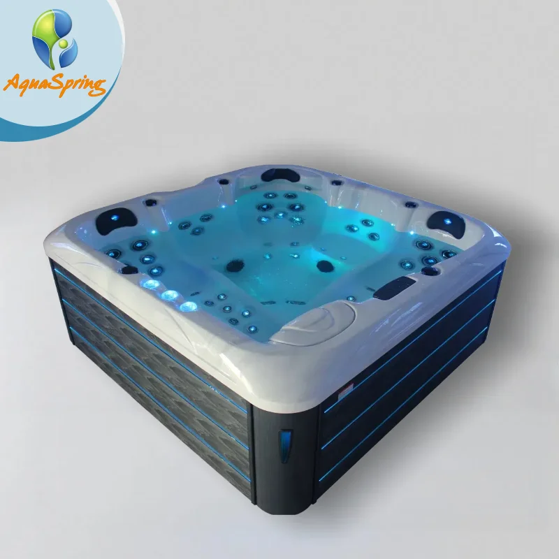 Hydro Massage Spa Hot Tub Luxury 2.2m Modern Outdoor Hot Tub 5 Person whirlpool Outside with 66 Jets