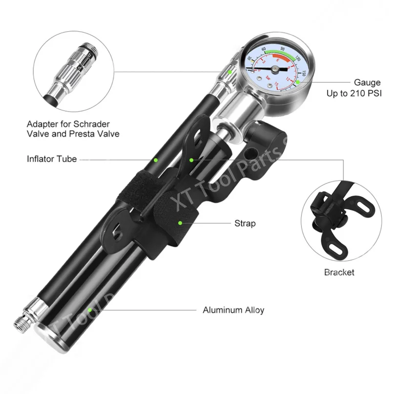 Bicycle disassembly and repair tool set Mountain bike repair gas cylinder measuring instrument