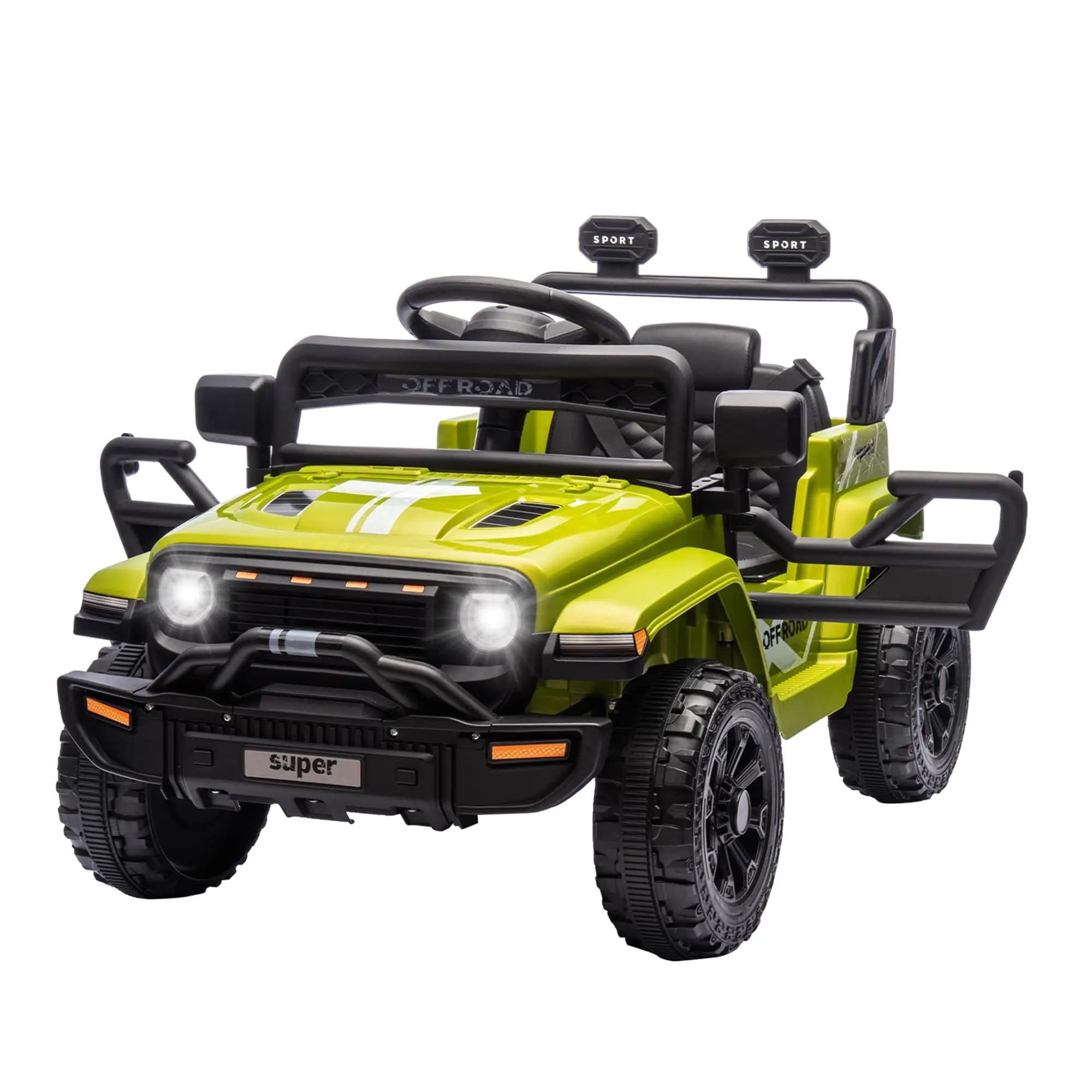 

12V Ride on Car for Kids with Parent Remote Control, 2 Speeds Electric Off-road Vehicle With Spring Suspension For Age 3+