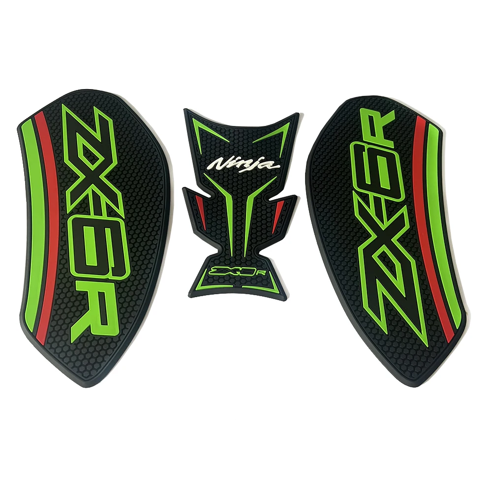 For Kawasaki Ninja ZX6R ZX-6R 2024- Motorcycle Sticker Anti slip Fuel Tank Pad 3D Side Gas Knee Grip Traction Pads