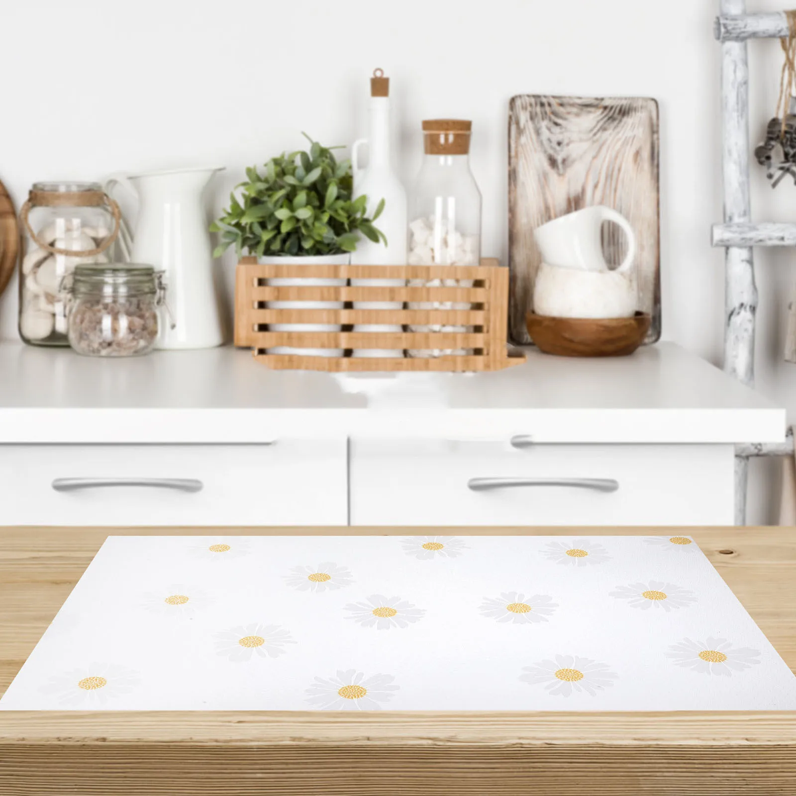 

4Pcs Refrigerator Liner Mats Non Slip Eva Waterproof Oil Proof Kitchen Shelf Liners Drawer Cabinet Liners Practical