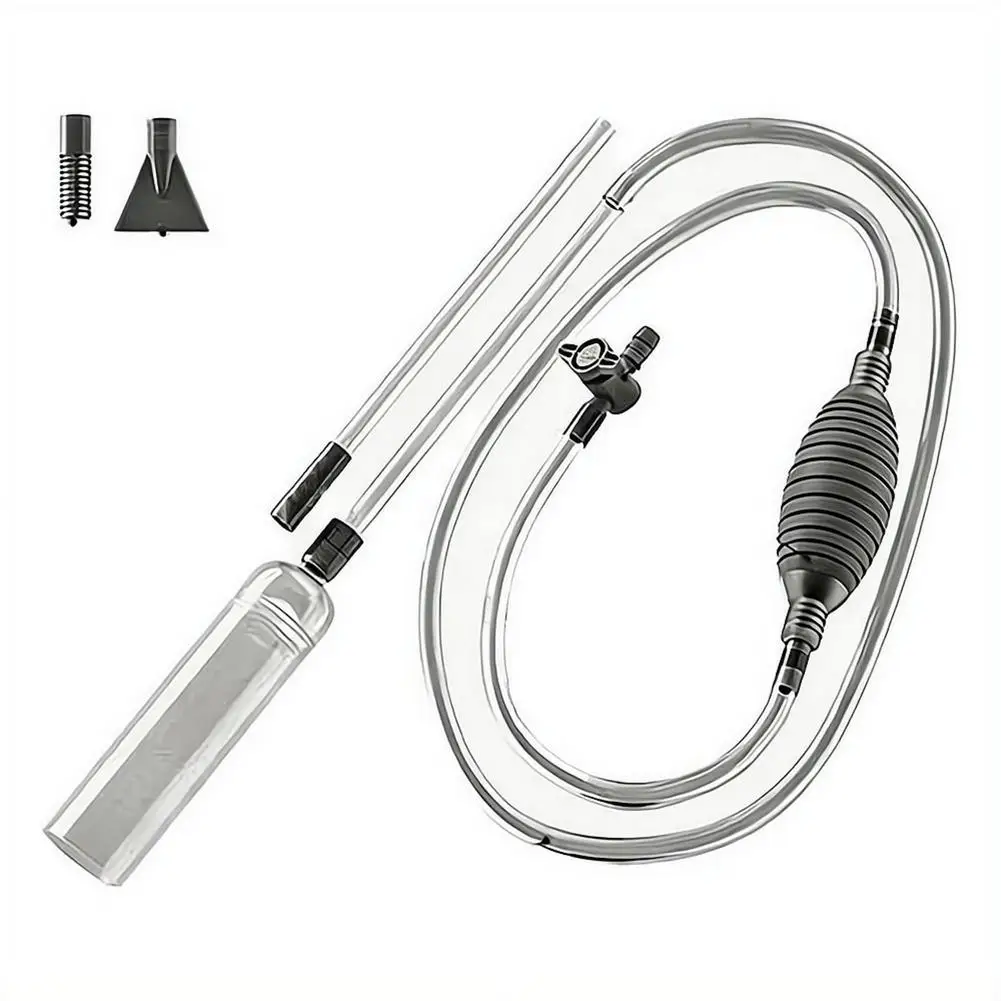 Aquarium-Wasserwechslerpumpe mit Fäkalienabsaugung, Sandwaschmaschine, Abwassersiphon und Reinigungswerkzeug für Aquarien – Detail 3