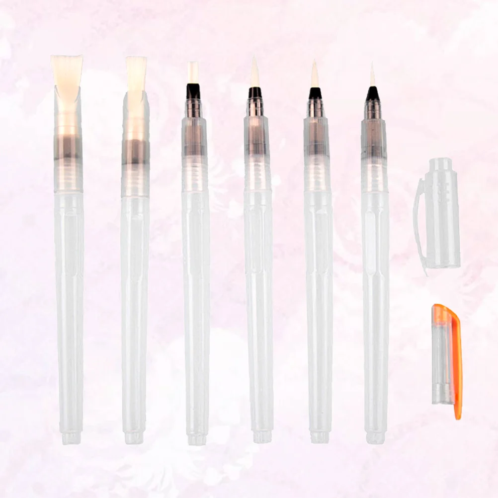 

6Pcs Watercolor Paint Pens Reliable Drawing Pen for Artists Lightweight Easy to Use Practical Design Perfect Gift