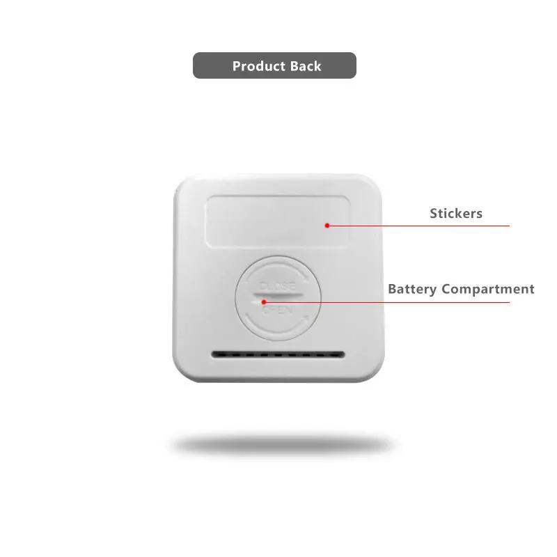 White Mini Electronic Temperature and Humidity Meter Car Thermometer with Smiling Face Display Refrigerator Thermometer